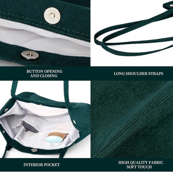 New Corduroy Shoulder Tote Bag - Picture 4 of 7